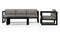 Harmonia Living - Avion 3 Piece Sofa Set - Black | HL-AVN-BK-3SS