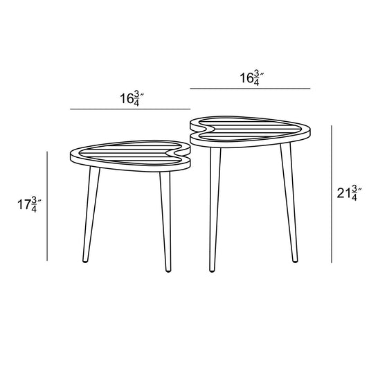 Harmonia Living - Fifties 2 Piece End Tables Set | HL-FIF-TK-2ETS