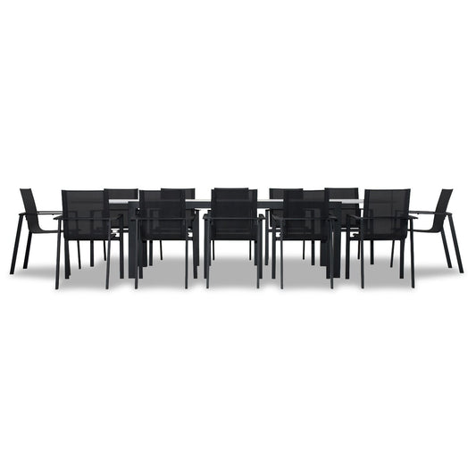 Harmonia Living - Lift 13 Piece Extendable Dining Set - HL-LIFT-BK-13EDS