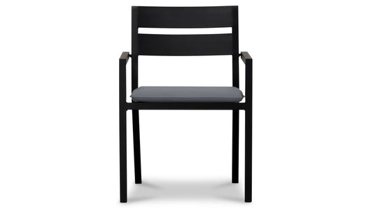 Harmonia Living - Pacifica 8 Seat Rectangular Dining Set - Black | HL-PAC-BK-9DS