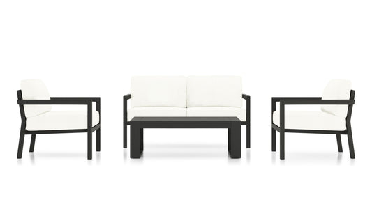 Harmonia Living - Pacifica 4 Piece Sofa Set - Slate | HL-PAC-SL-4SS