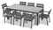 Harmonia Living - Pacifica 9 Piece Extendable Dining Set - Slate | HL-PAC-SL-9EDS-C