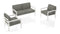Harmonia Living - Pacifica 3 Piece Loveseat Set - White | HL-PAC-WHT-3LSS