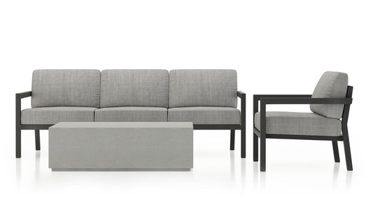 Harmonia Living - Pacifica Mason 3 Piece Sofa Set - Slate | HL-PAMAS-SL-3SS