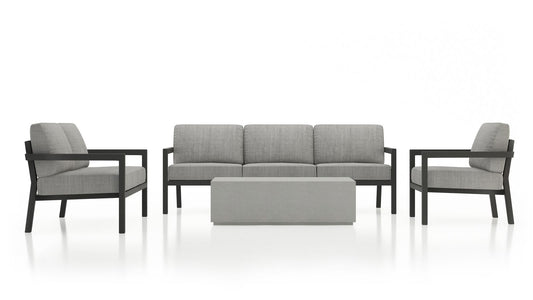 Harmonia Living - Pacifica Mason 4 Piece Sofa Loveseat Set - Slate | HL-PAMAS-SL-4SLSS