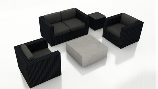 Harmonia Living - Urbana Mason 4 Piece Sofa Set - Canvas Charcoal | HL-UBNMAS-CB-4SS-CC