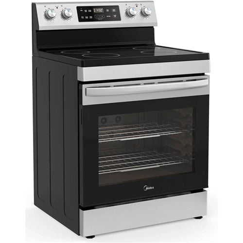 Midea - 30" Electric Range with Steam Clean - MER30S2AST