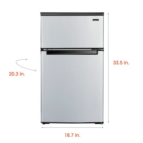Magic Chef - 3.1-cu. ft. Mini Refrigerator with Top Freezer in Stainless Look - HMDR310SE