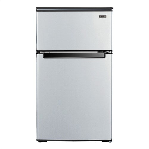 Magic Chef - 3.1-cu. ft. Mini Refrigerator with Top Freezer in Stainless Look - HMDR310SE