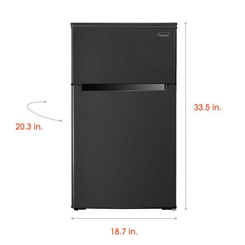 Magic Chef - 3.1-cu. ft. Mini Refrigerator with Top Freezer in Black - HMDR310BE