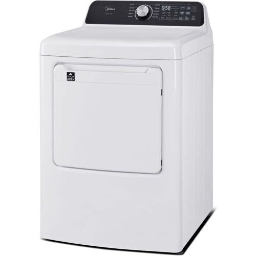 Midea - 7.0 CF Gas Dryer, Sensor Dry - MLTG45N4BWW