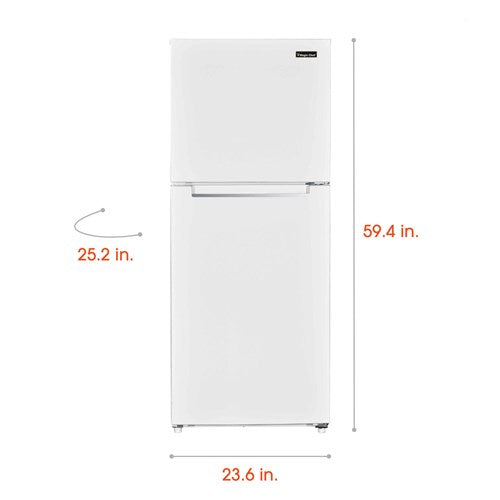 Magic Chef - 10.1-cu. ft. Refrigerator with Top Freezer in White - HMDR1000WE