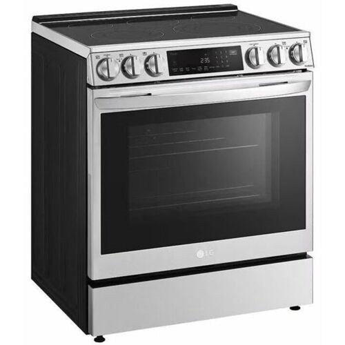 LG - 6.3 CF Electric Single Oven Slide-In Range, Instaview, Air Fry, ThingQ - LSEL6335FE