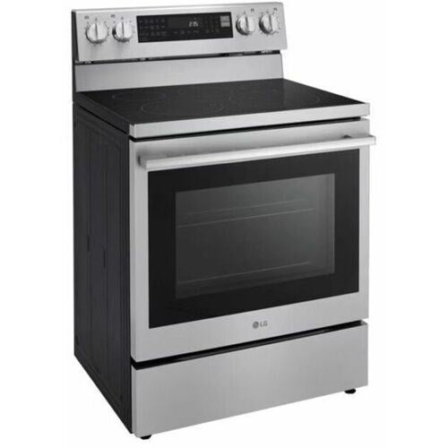 LG - 6.3 CF / 30" Smart Electric Range, New Handle, AirFry, InstaView, ESTAR - LREN6325XE