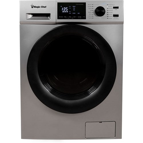Magic Chef - 2.7 Cu Ft Washer Dryer Combo - Grey - MCSCWD27S5