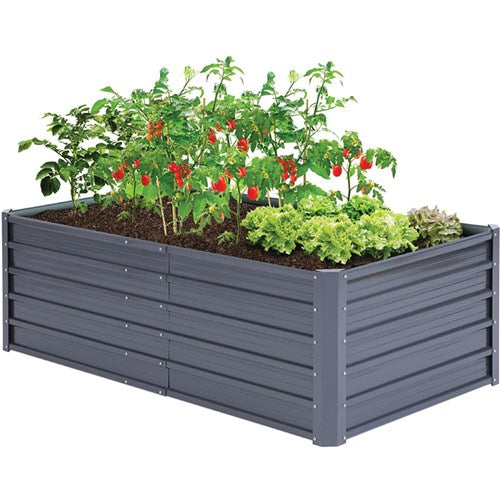 Hanover - Galvanized Steel Raised Rectangle Garden Bed 71"x35"x22" - Grey - HANRECGB-4GRY