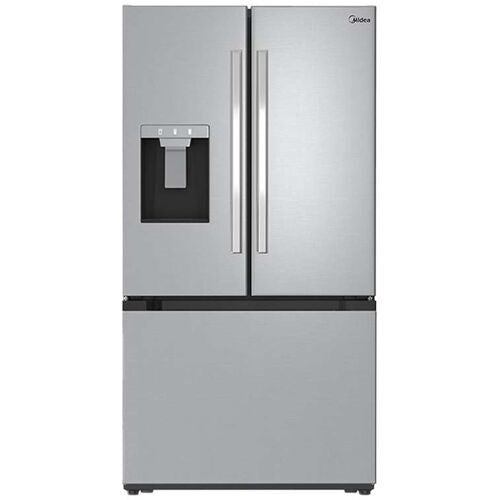 Midea - 29 CF 3-Door French Door, Dual Ice Maker, Water and Ice Dispenser, ESTAR - MRF29D6AST