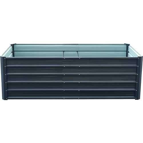 Hanover - Galvanized Steel Raised Rectangle Garden Bed 71"x35"x22" - Grey - HANRECGB-4GRY
