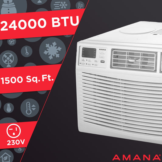 Amana - 24,000 BTU Window AC with Electronic Controls - AMAP242CW