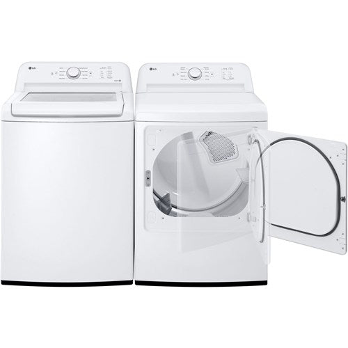 LG - 4.1 CF Top Load Washer (WT6105CW) & 7.3 CF Electric Dryer (DLE6100W) - WT6105CW-E-KIT