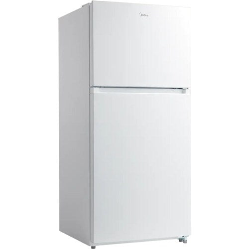 Midea - 21 CF Top Mount Refrigerator, Glass Shelves, Ice Maker Ready, ESTAR - MRT21D3BWW