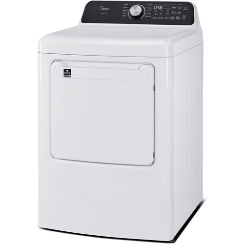 Midea - 7.0 CF Electric Dryer, Sensor Dry - MLTE45N4BWW