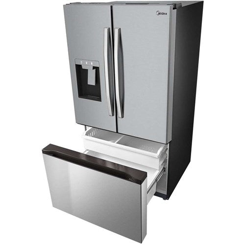 Midea - 29 CF 3-Door French Door, Dual Ice Maker, Water and Ice Dispenser, ESTAR - MRF29D6AST