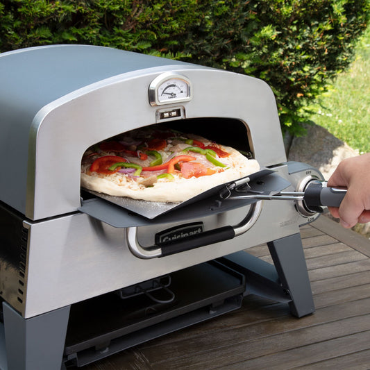 Cuisinart Grill - 3 in 1 Portable Outdoor Pizza Oven/Griddle/Grill, 15,000 BTU, Accessories Incl - CGG-403