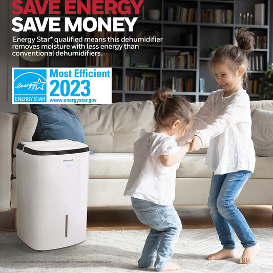 Honeywell Smart Wi-Fi Energy Star Dehumidifier for Basement & Large Room Up to 4000 Sq. Ft.