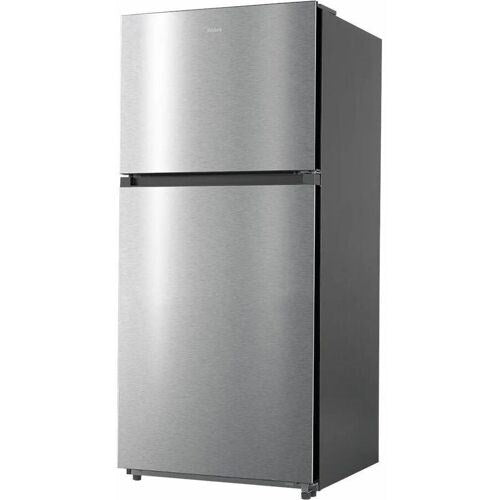 Midea - 21 CF Top Mount Refrigerator, Glass Shelves, Ice Maker Ready, ESTAR - MRT21D3BST