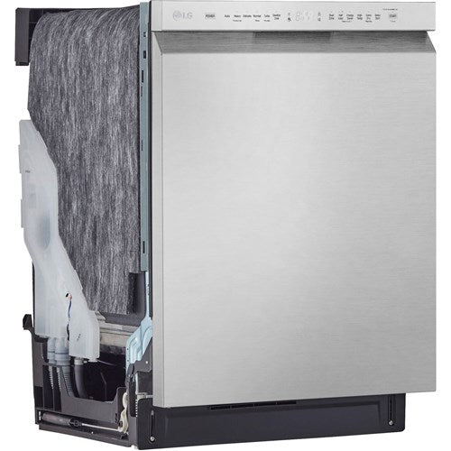 LG - 24" Front Control Dishwasher, 48 dBA, QuadWash, EasyRack Plus, 3rd Rack - LDFN4542S