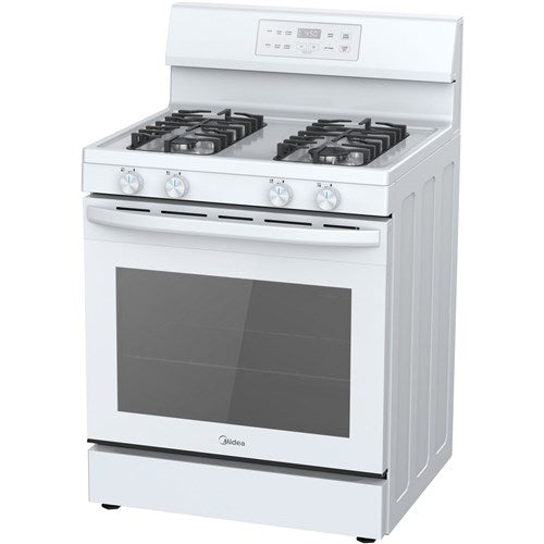 Midea - 30" Gas Range with Steam Clean - MGR30S2AWW