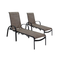 Courtyard Casual - Santa Fe 2 Aluminum Chaise Lounges in Java | 5661
