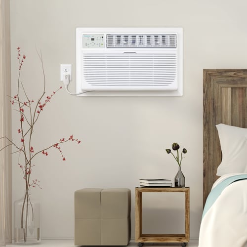 Keystone - 14,000 BTU 230V Through-the-Wall Air Conditioner with 10,600 BTU Supplemental Heat Capability - KSTAT14-2HD