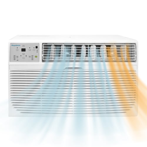 Keystone - 14,000 BTU 230V Through-the-Wall Air Conditioner with 10,600 BTU Supplemental Heat Capability - KSTAT14-2HD