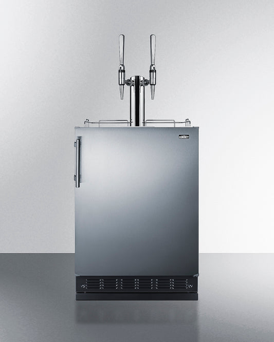 Summit - 24” Wide Nitro Coffee Kegerator with 5.3 cu. ft. Capacity, Dual Tap System, Auto Defrost, Convertible to Refrigerator - SBC7BRSNCF2
