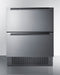 Summit 27-Inch 4.83 cu.ft. 2-Drawer All-Refrigerator, Outdoor Rated - Custom Panel - SPR275OS2D