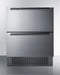 Summit 27-Inch 4.83 cu.ft. 2-Drawer All-Refrigerator, Outdoor Rated - Custom Panel - SPR275OS2DADA