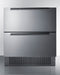 Summit 30-Inch 5.42 Cu. Ft. 2-Drawer All-Refrigerator, Outdoor Rated - Custom Panel - SPR3032D