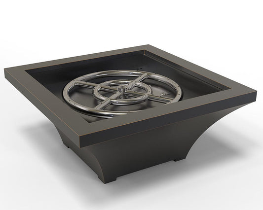 Firegear - True Flame Square Gas Fire Pit - Oil Rubbed Bronze - TF-FBL-LAV-SS-24-H