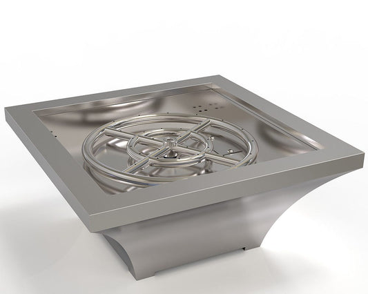 Firegear - TrueFlame Lume Series Square High Rise Fire Bowl - TF-FBL-LAV-ORB-18-H