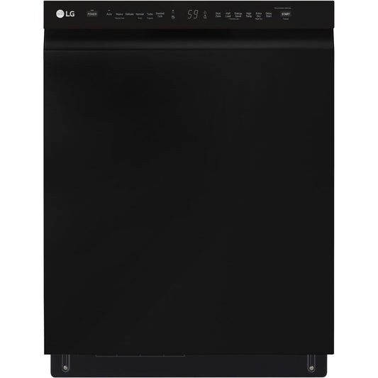 LG - 24" Front Control Dishwasher, 48 dBA, QuadWash, EasyRack Plus, 3rd Rack - LDFN4542B