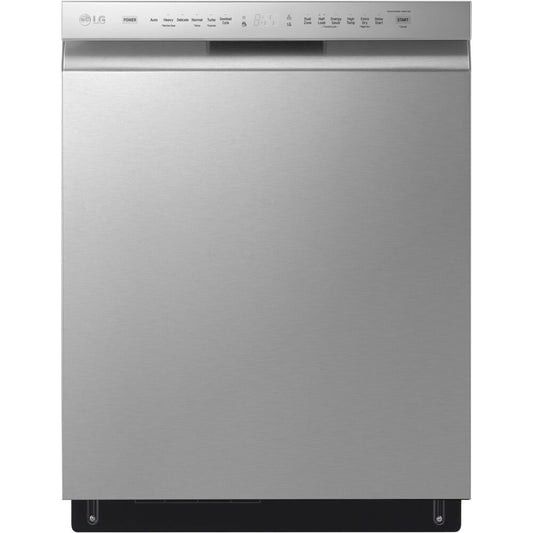 LG - 24" Front Control Dishwasher, 48 dBA, QuadWash, EasyRack Plus, 3rd Rack - LDFN4542S