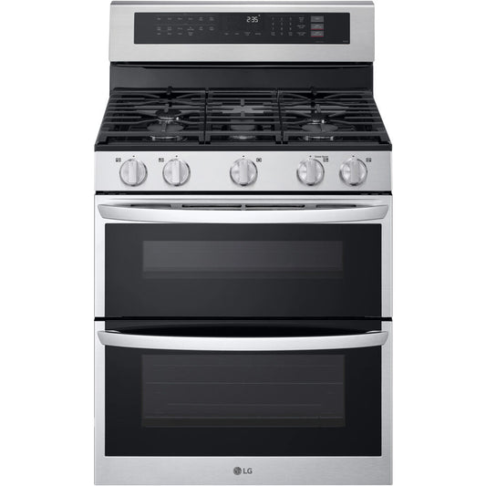 LG - 6.9 CF / 30" Double Gas Range, ProBake Convection, Air Sious Vide - LDGL6924S