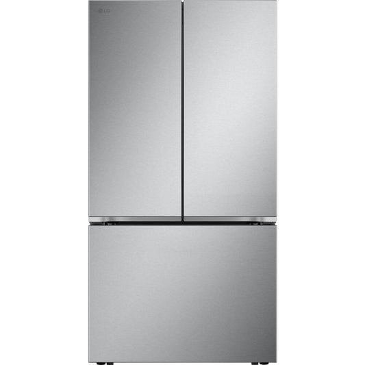 LG - 32 CF Standard Depth Max 3 Door Refrigerator,Pocket Handle,Single Ice - LRFLS3216S
