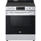 LG - 6.3 CF Electric Single Oven Slide-In Range, Self Clean, ThinQ,Printproof - LSEL6331F