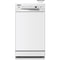Midea - 18" Front Control Dishwasher, 52dB, 2-Rack, Stainless Tub - MDF18A1AWW