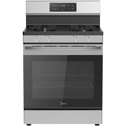 Midea - 30" Gas Range with Steam Clean - MGR30S2AST