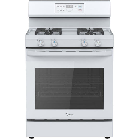 Midea - 30" Gas Range with Steam Clean - MGR30S2AWW