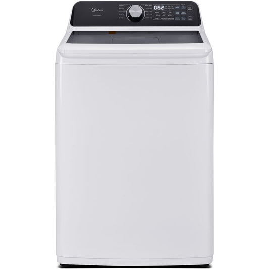 Midea - 4.4 CF Top Load Washer, Agitator, Stainless Tub - MLTW44A4BWW